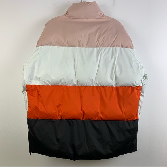 NWT biannual Colour Block Puffer Jacket Size Small - Picture 3 of 4